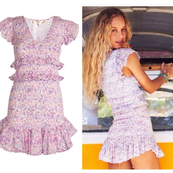 Loveshackfancy Sonora ruffle mini dress size Large NWOT - Picture 4 of 16